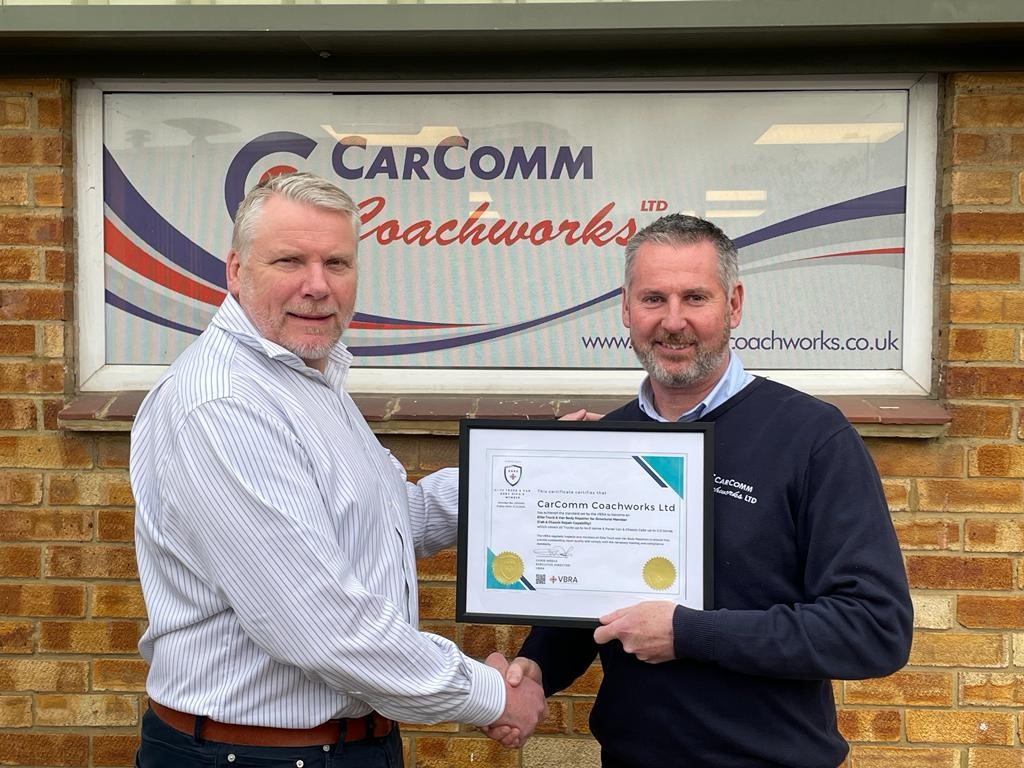 Coachworks, Ashford the 2nd CV to achieve the VBRA